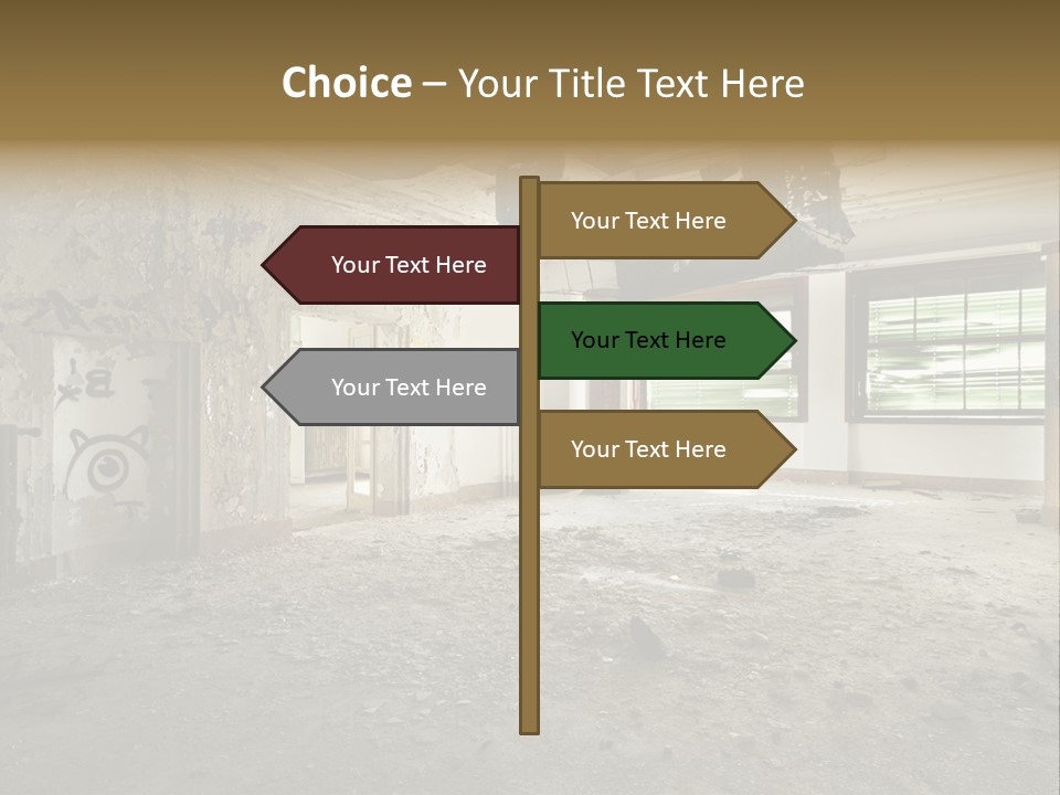 Deserted Home Damaged PowerPoint Template