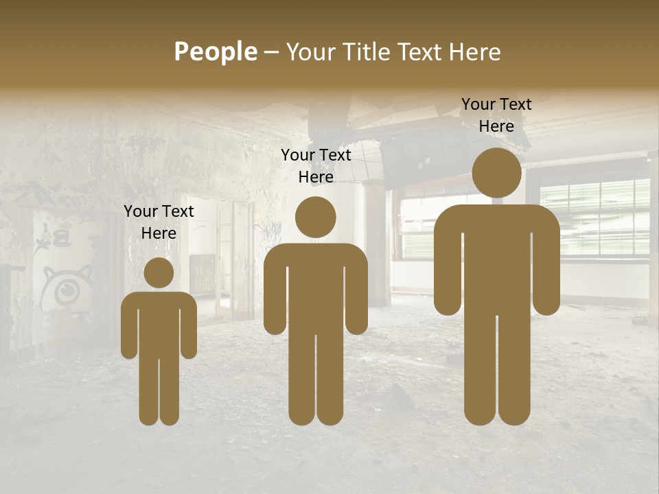 Deserted Home Damaged PowerPoint Template