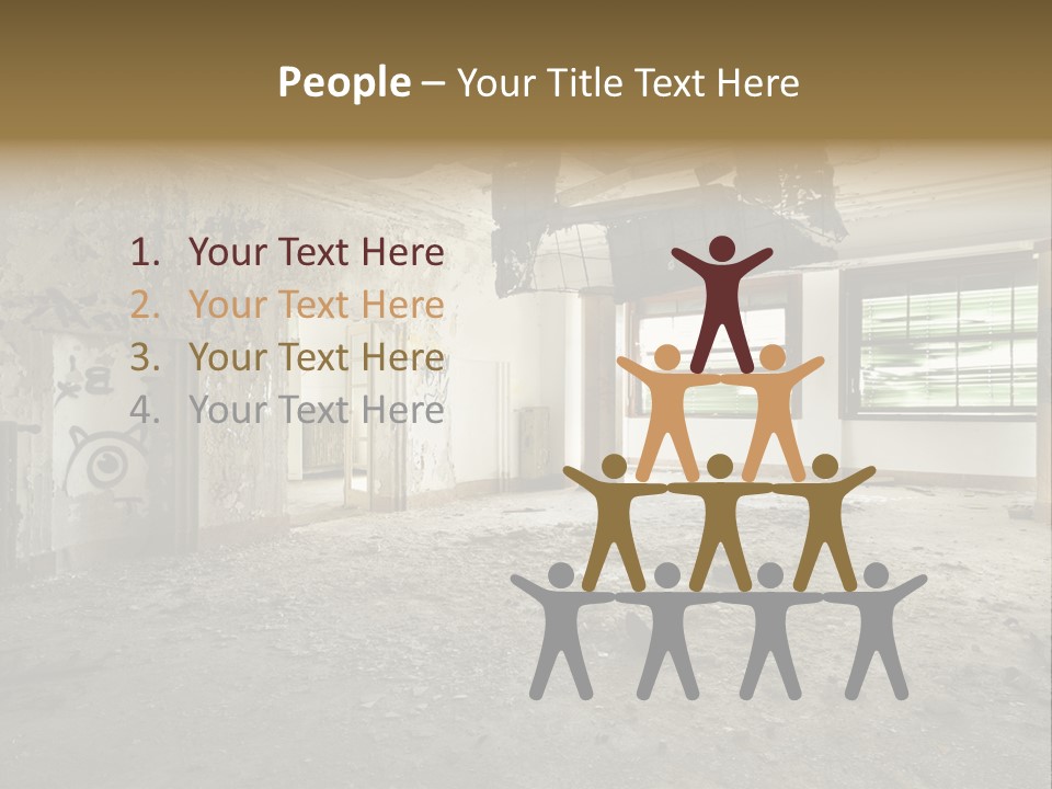 Deserted Home Damaged PowerPoint Template