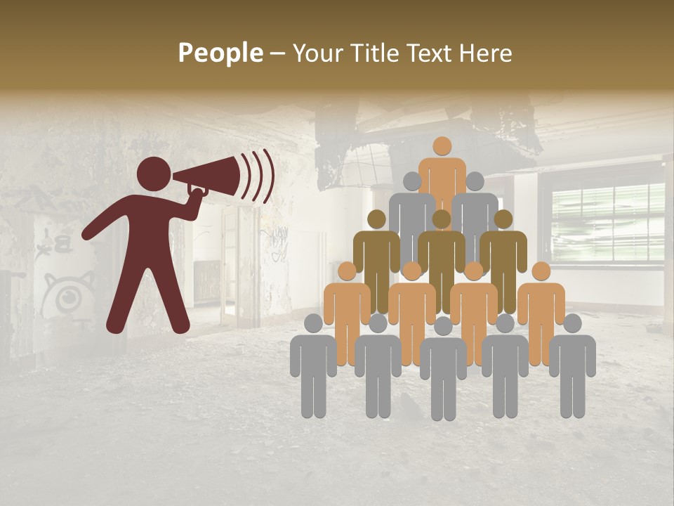 Deserted Home Damaged PowerPoint Template