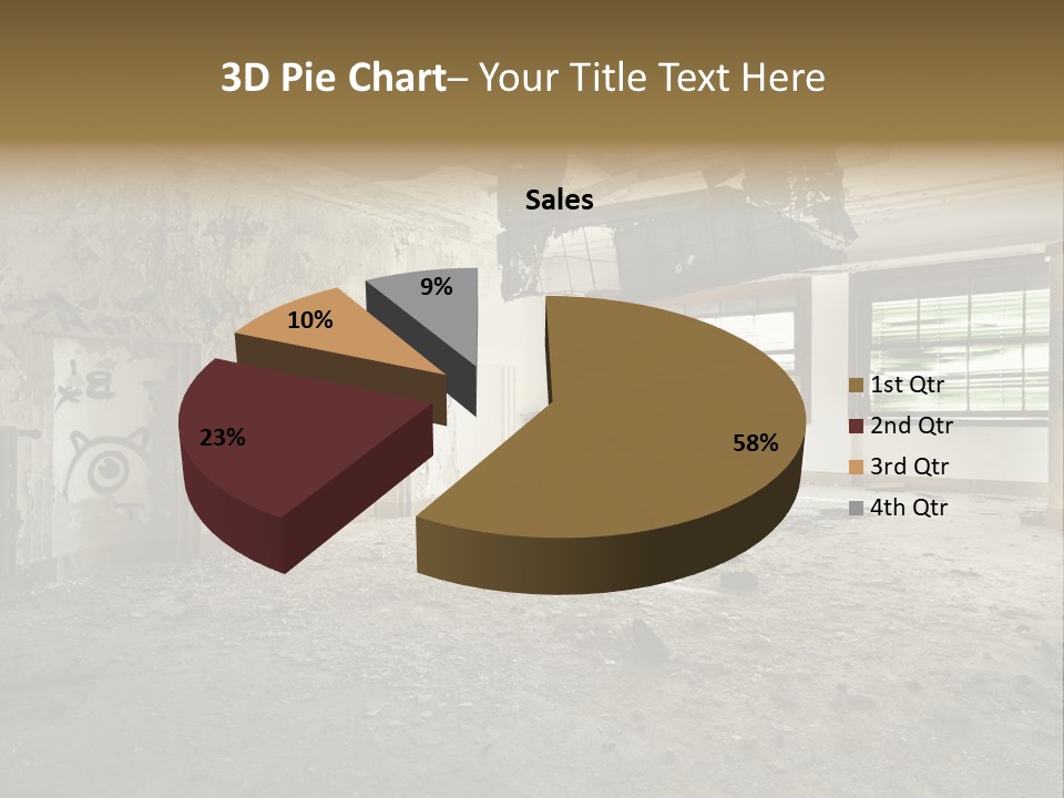 Deserted Home Damaged PowerPoint Template