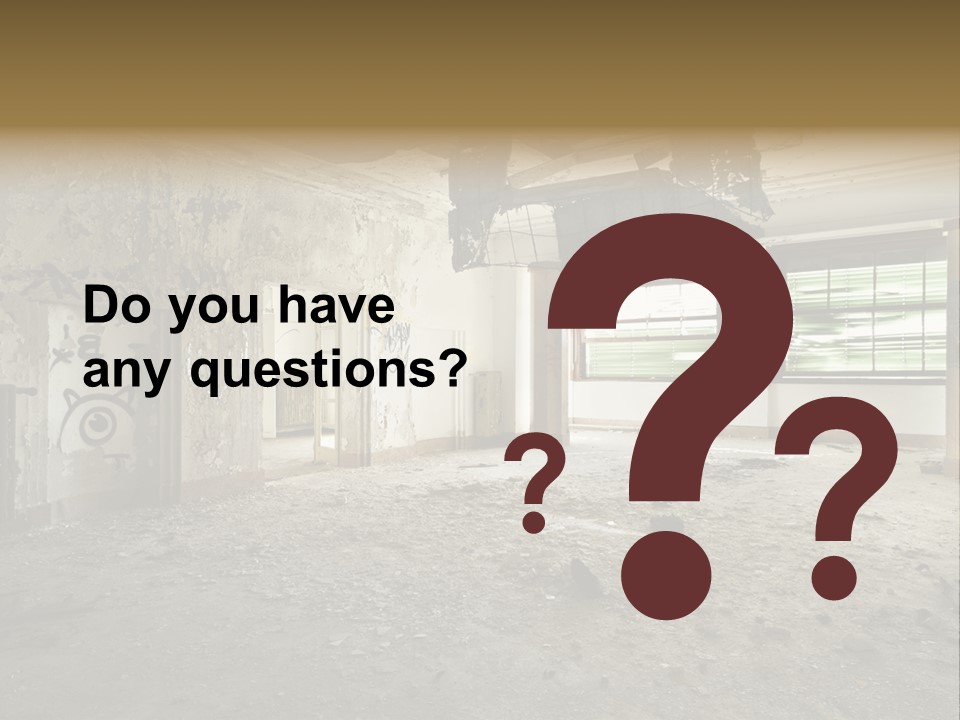 Deserted Home Damaged PowerPoint Template