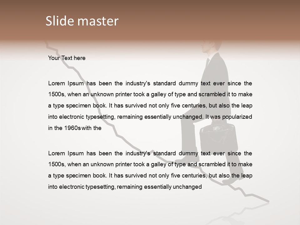 People Caucasian Model PowerPoint Template