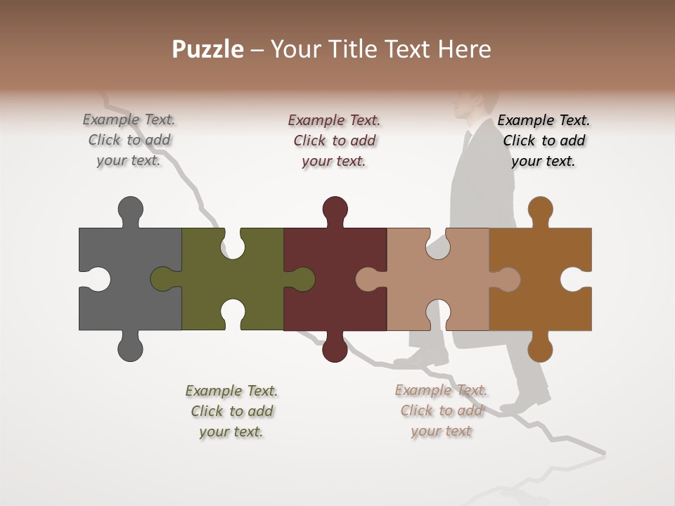 People Caucasian Model PowerPoint Template