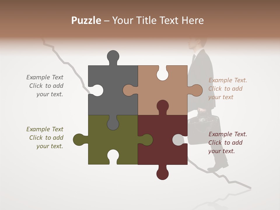 People Caucasian Model PowerPoint Template