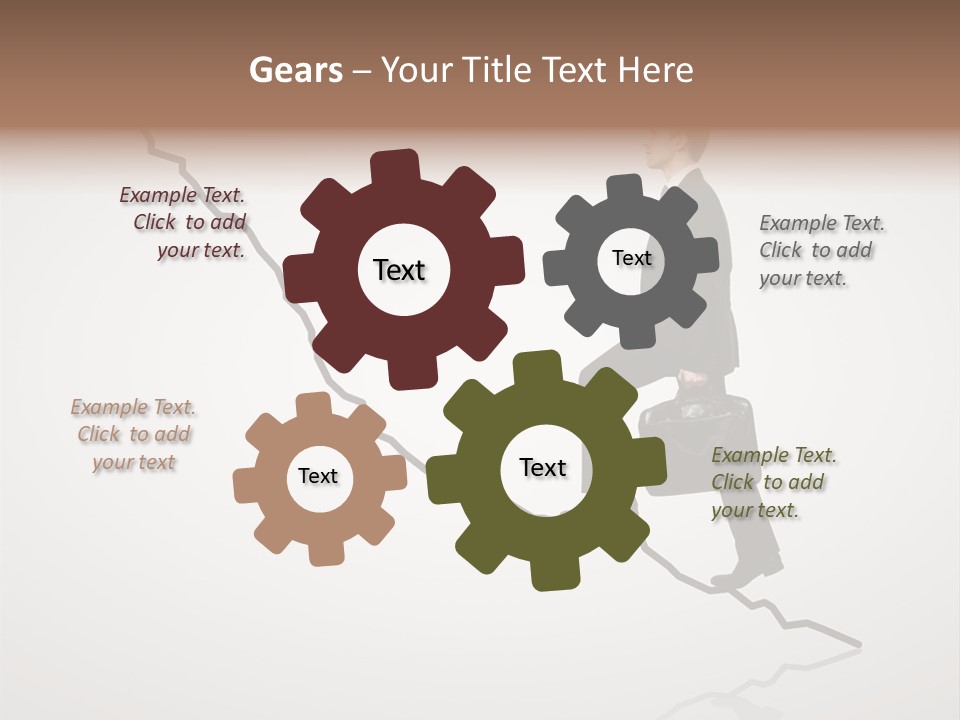 People Caucasian Model PowerPoint Template