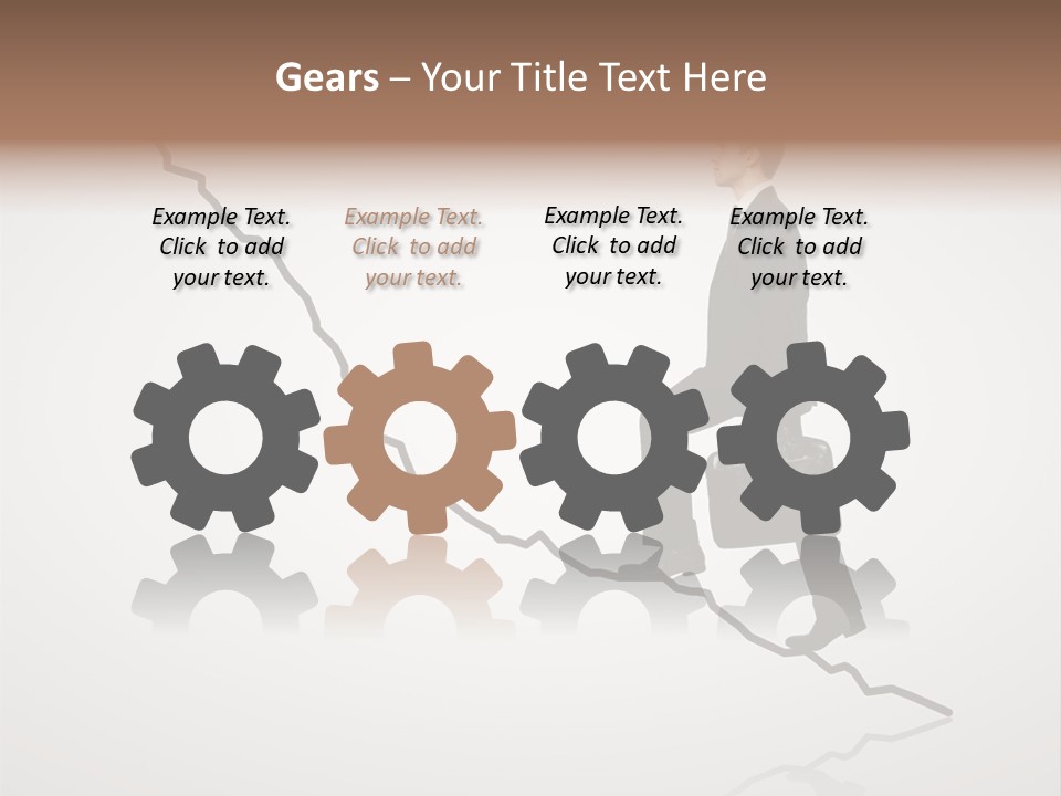 People Caucasian Model PowerPoint Template