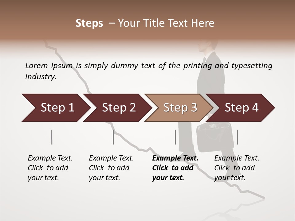 People Caucasian Model PowerPoint Template