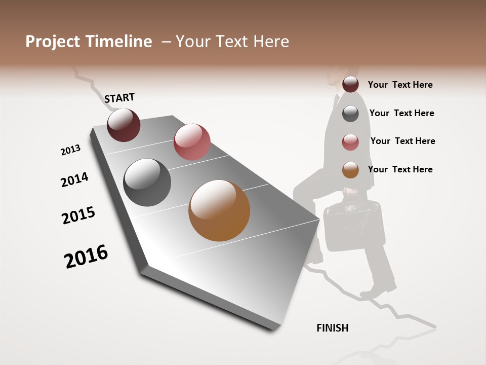 People Caucasian Model PowerPoint Template