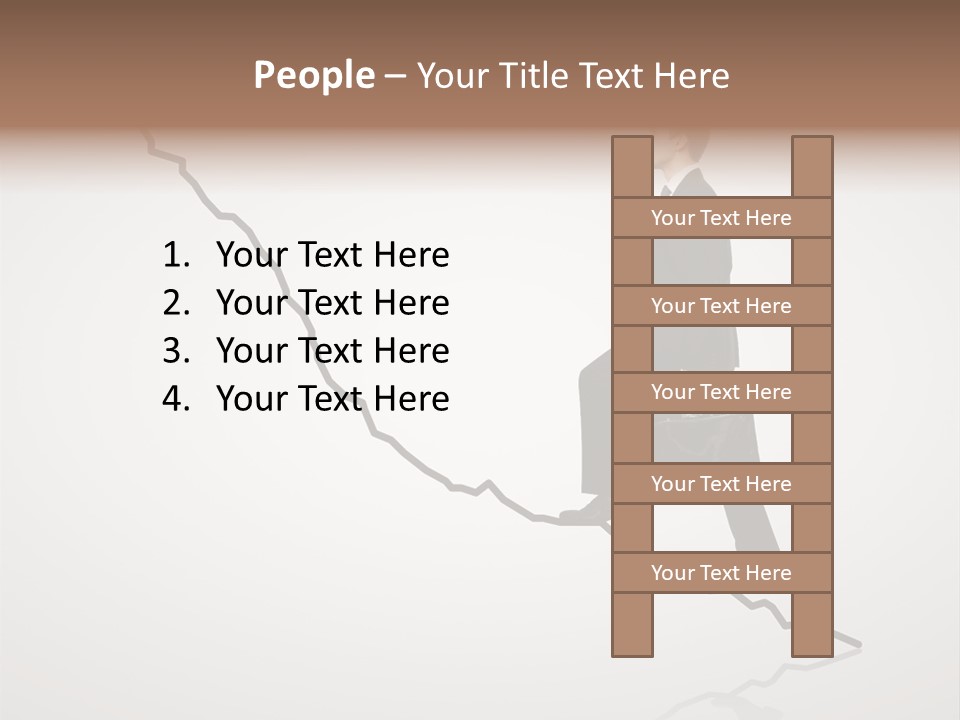 People Caucasian Model PowerPoint Template