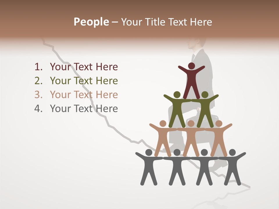 People Caucasian Model PowerPoint Template