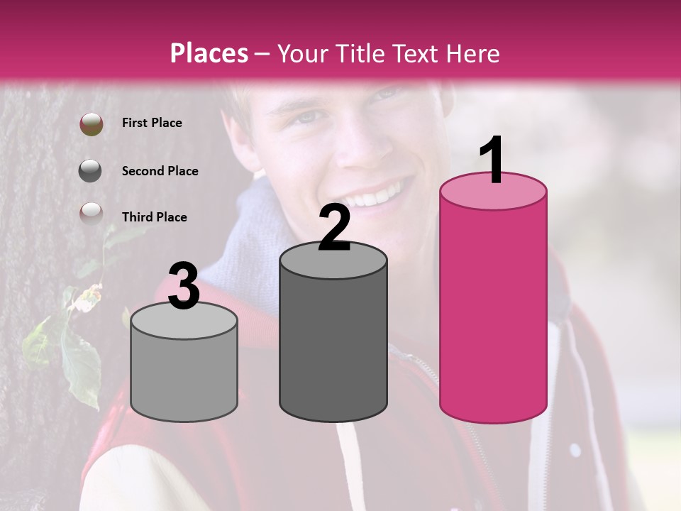 Alone Handsome Happy PowerPoint Template