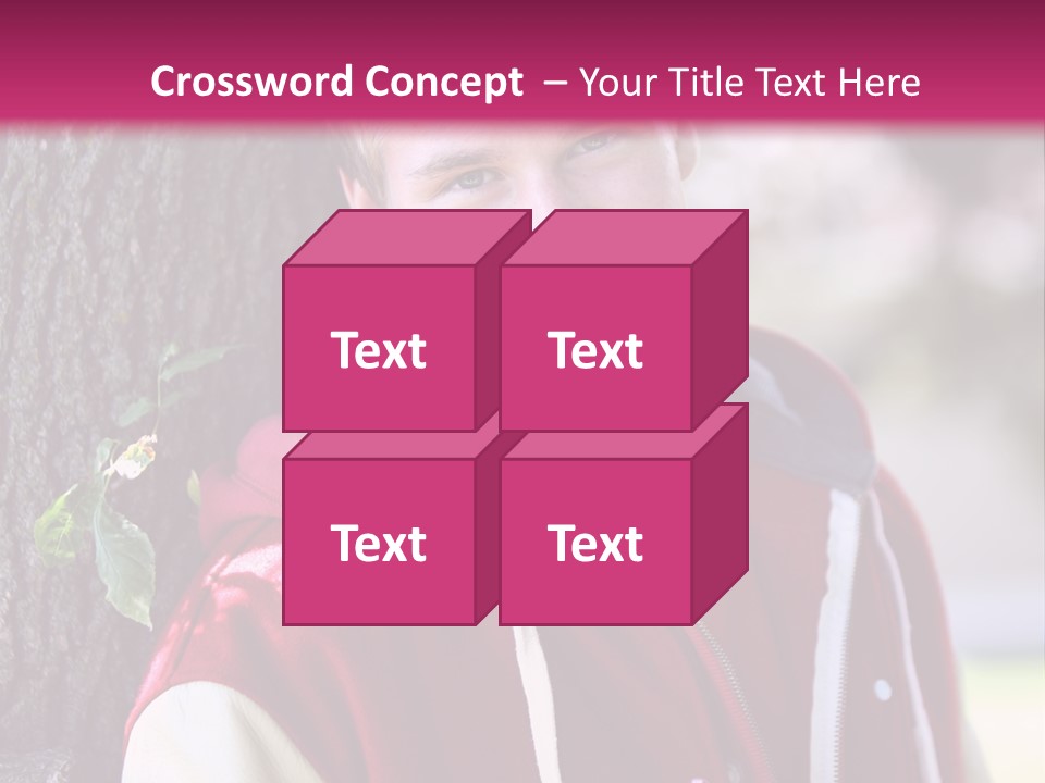 Alone Handsome Happy PowerPoint Template