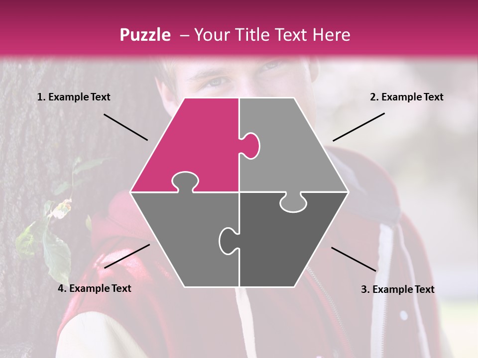 Alone Handsome Happy PowerPoint Template