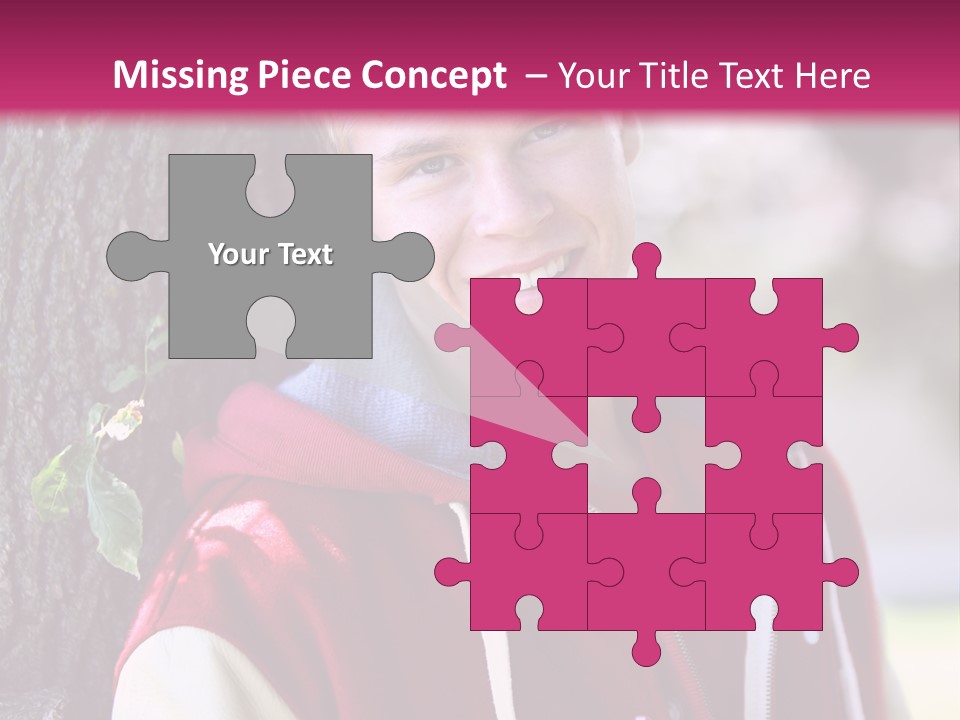 Alone Handsome Happy PowerPoint Template