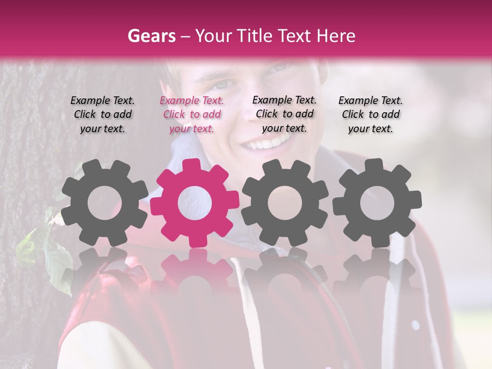 Alone Handsome Happy PowerPoint Template