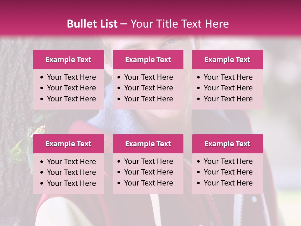 Alone Handsome Happy PowerPoint Template
