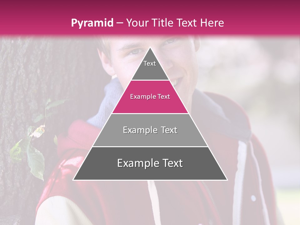Alone Handsome Happy PowerPoint Template