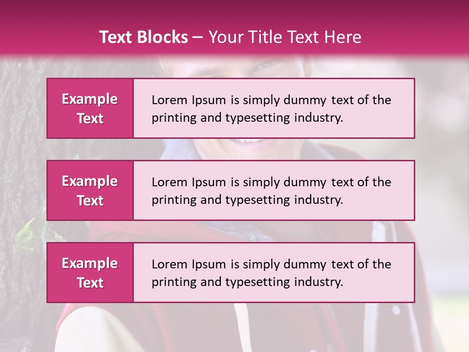 Alone Handsome Happy PowerPoint Template