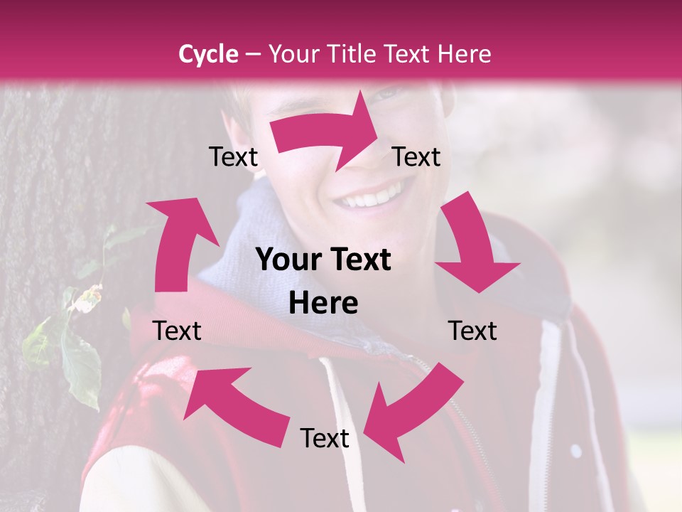 Alone Handsome Happy PowerPoint Template