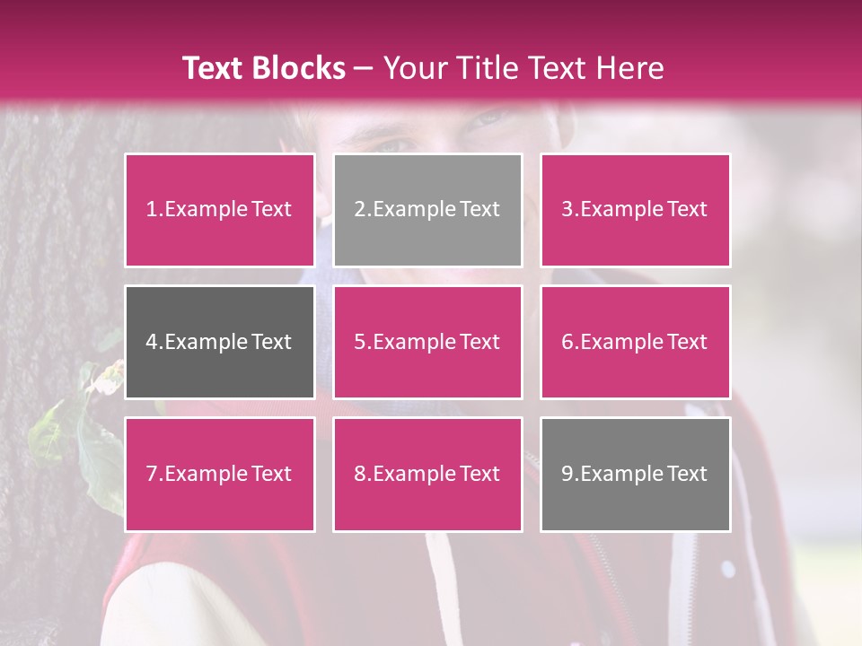 Alone Handsome Happy PowerPoint Template