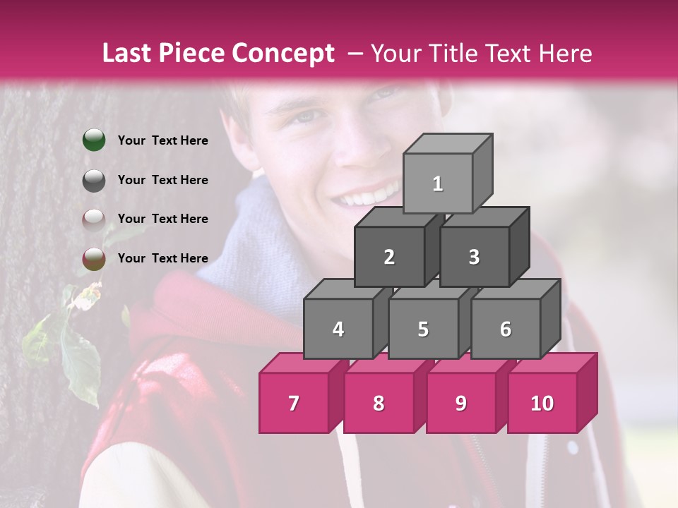 Alone Handsome Happy PowerPoint Template