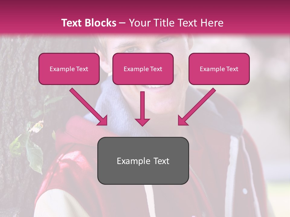 Alone Handsome Happy PowerPoint Template