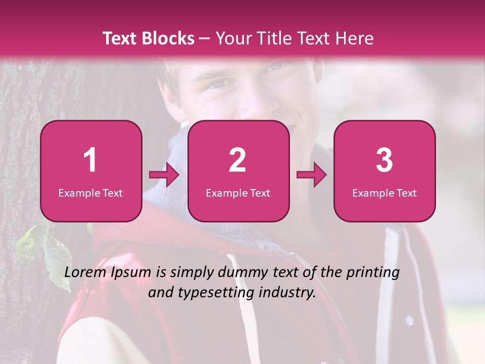 Alone Handsome Happy PowerPoint Template