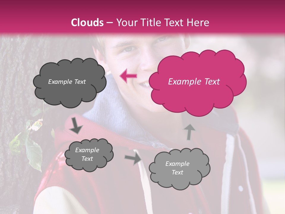 Alone Handsome Happy PowerPoint Template