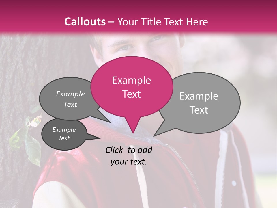 Alone Handsome Happy PowerPoint Template