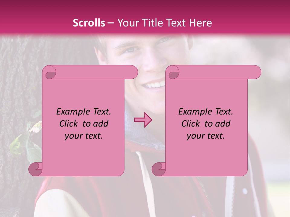 Alone Handsome Happy PowerPoint Template