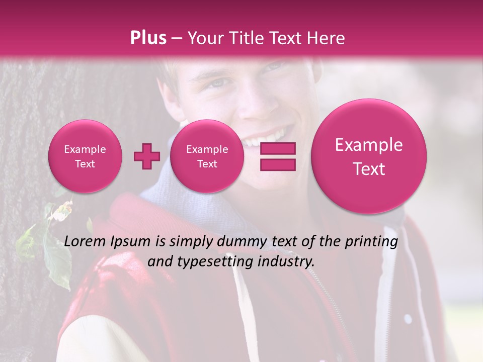 Alone Handsome Happy PowerPoint Template