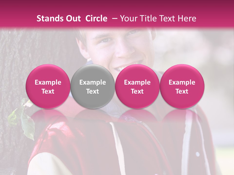 Alone Handsome Happy PowerPoint Template