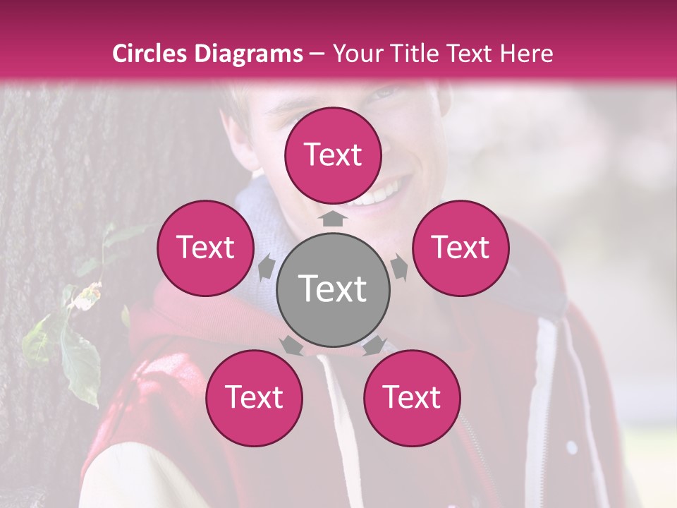 Alone Handsome Happy PowerPoint Template