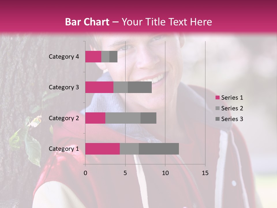 Alone Handsome Happy PowerPoint Template
