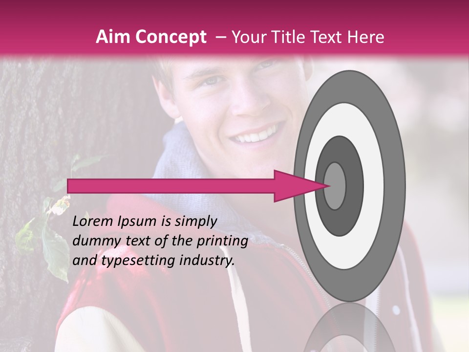 Alone Handsome Happy PowerPoint Template