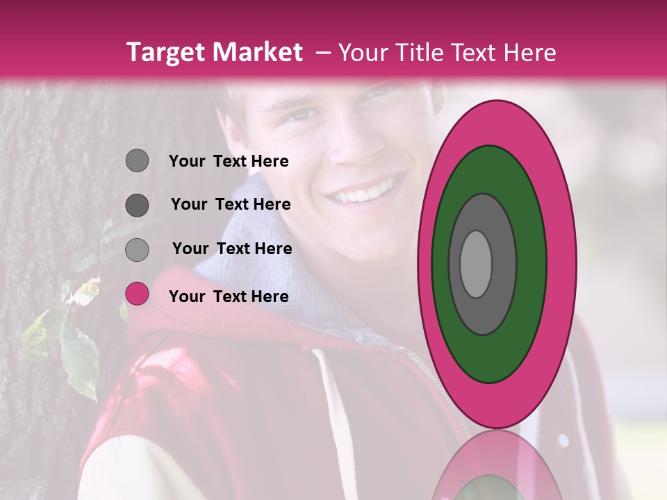 Alone Handsome Happy PowerPoint Template