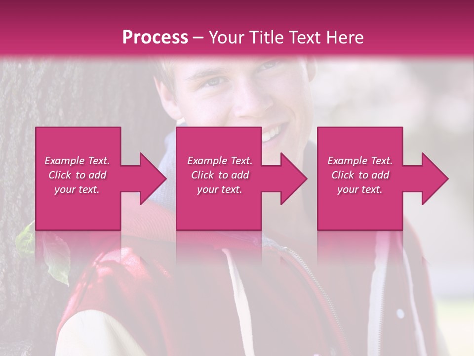 Alone Handsome Happy PowerPoint Template