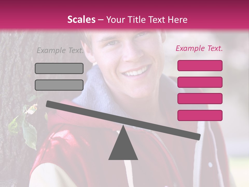 Alone Handsome Happy PowerPoint Template