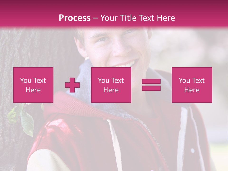 Alone Handsome Happy PowerPoint Template