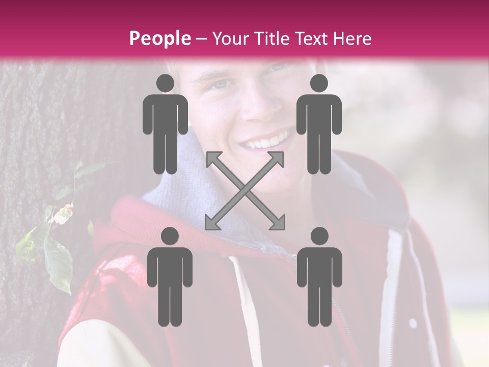 Alone Handsome Happy PowerPoint Template