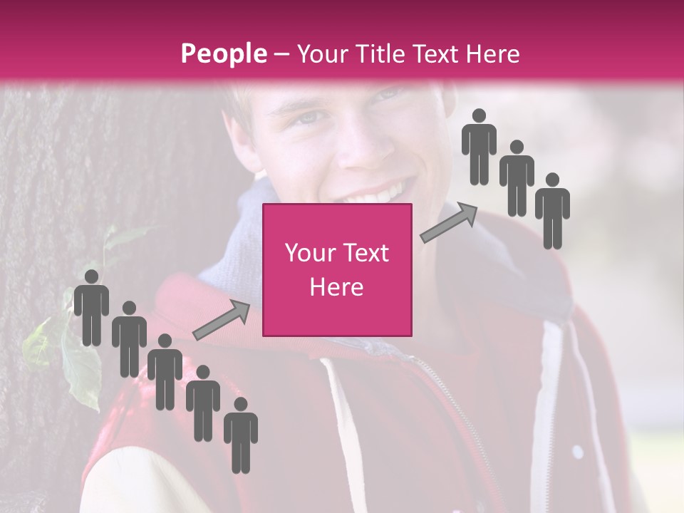 Alone Handsome Happy PowerPoint Template