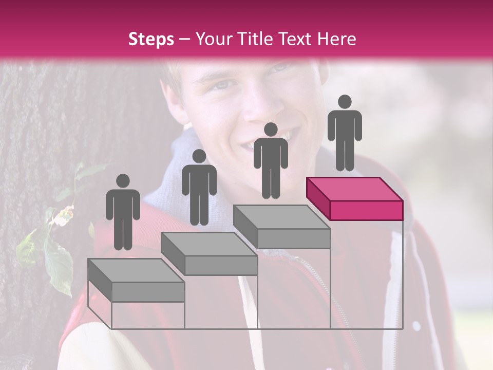 Alone Handsome Happy PowerPoint Template