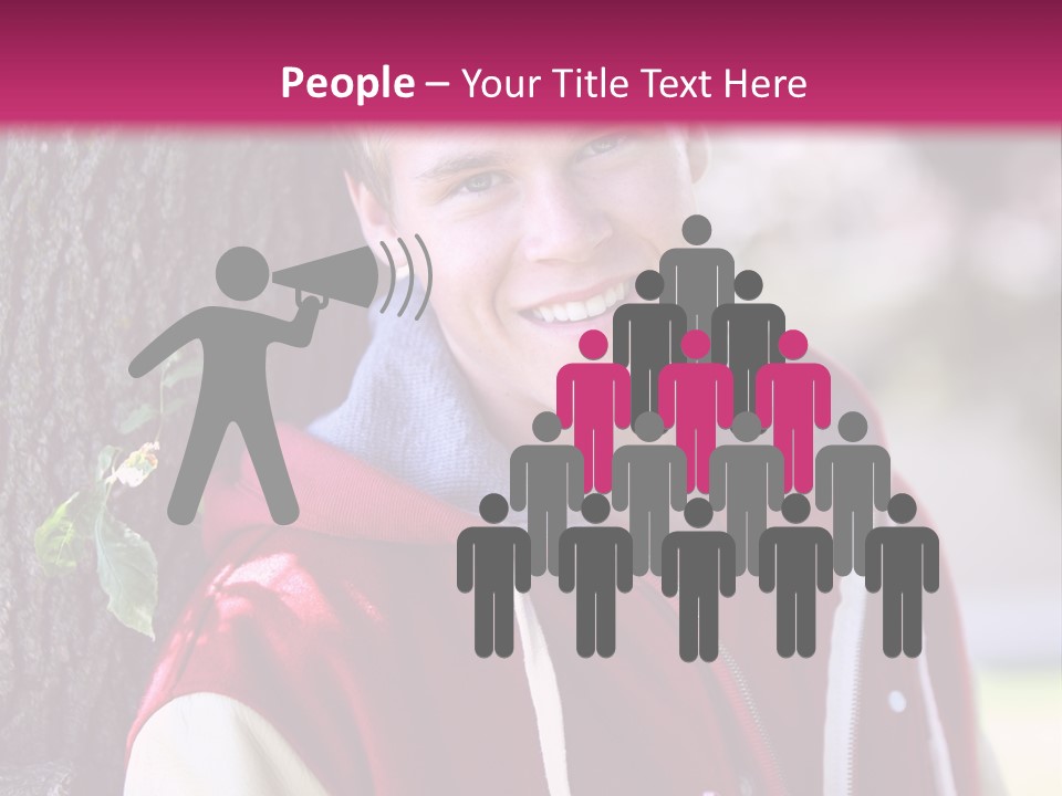 Alone Handsome Happy PowerPoint Template