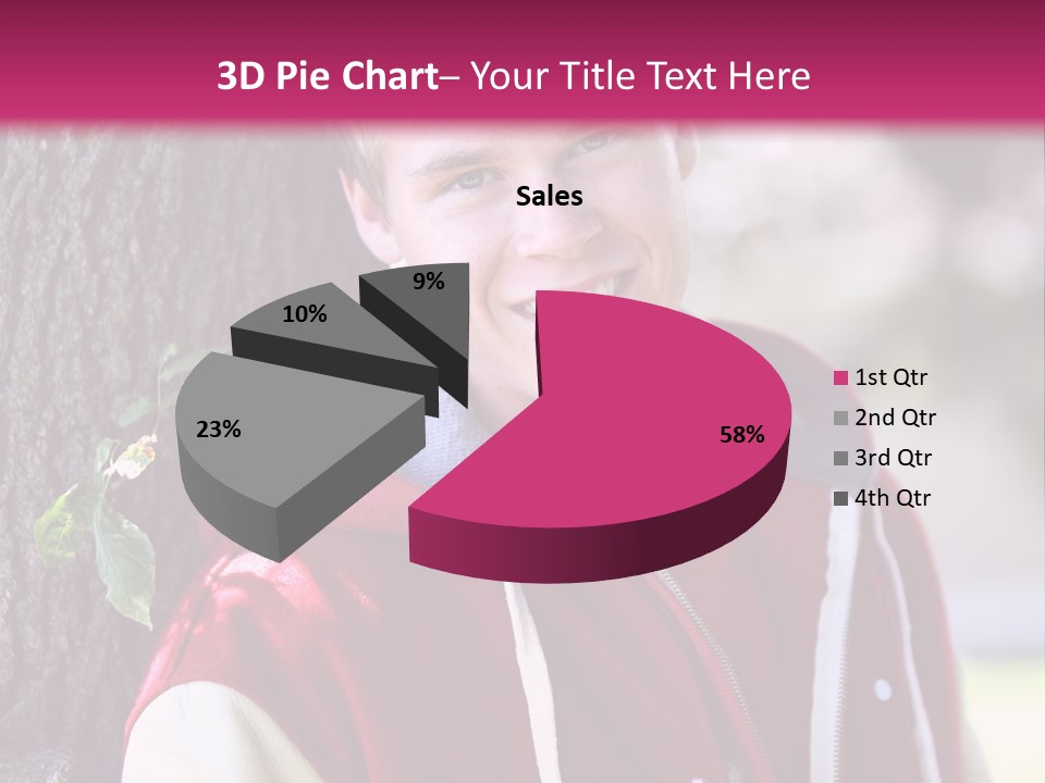 Alone Handsome Happy PowerPoint Template