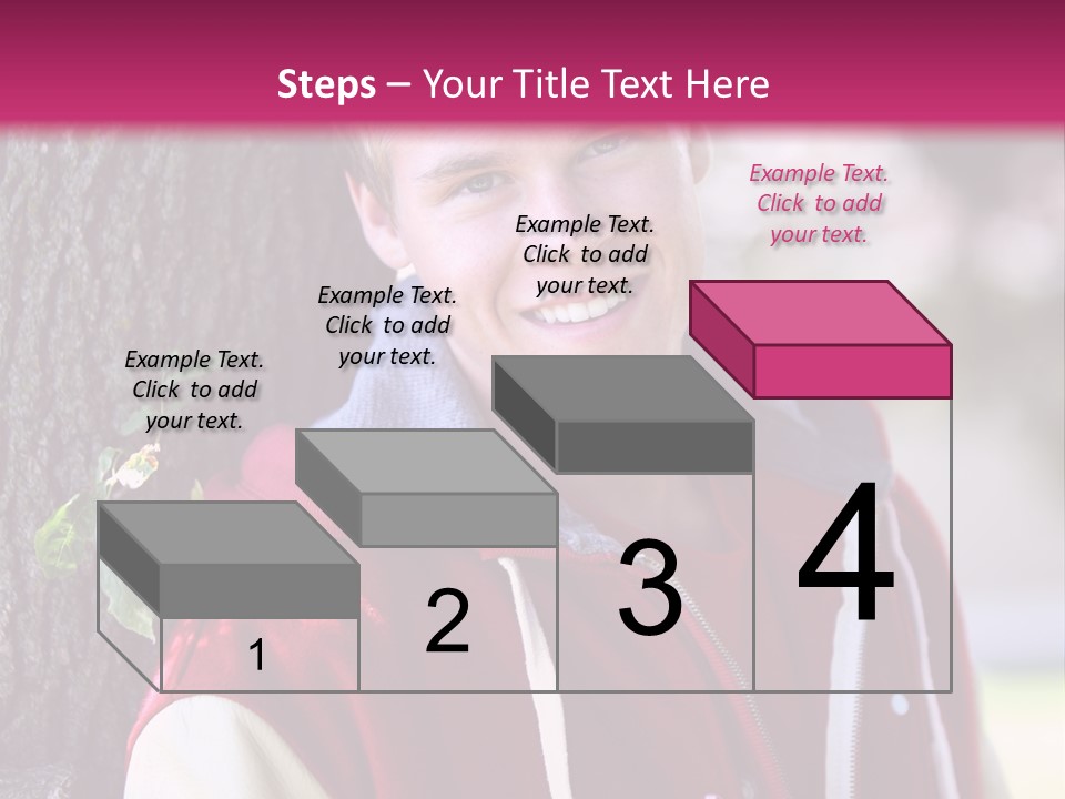 Alone Handsome Happy PowerPoint Template