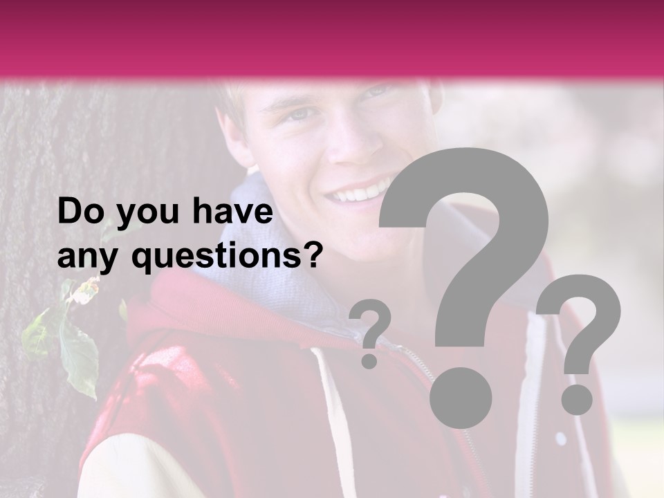 Alone Handsome Happy PowerPoint Template