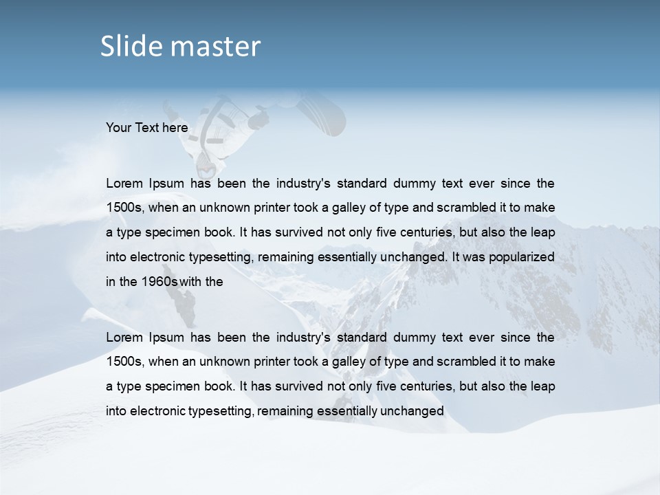 Cool Active Resorts PowerPoint Template