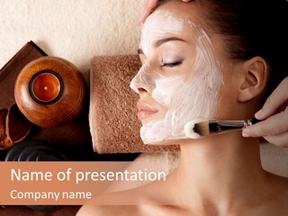 Spa Cosmetician Resting PowerPoint Template