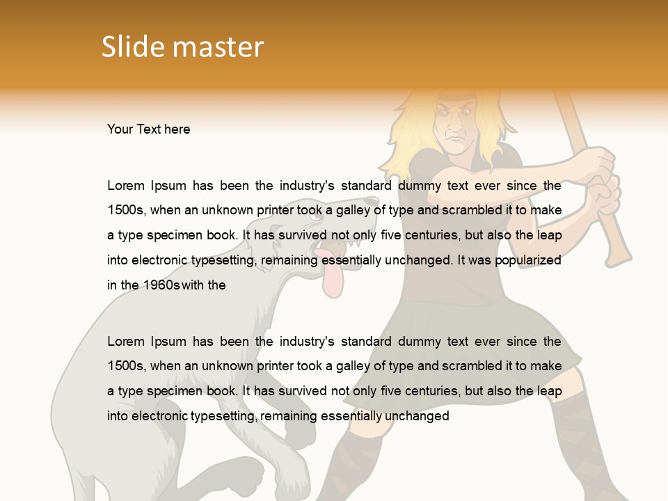 Cu Chulainn Brave Kilt PowerPoint Template